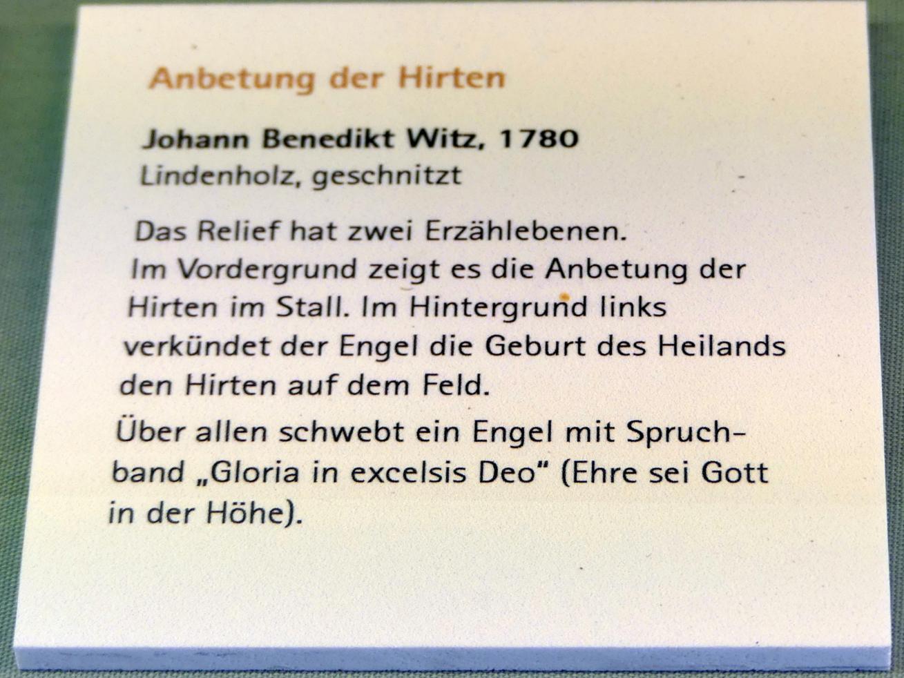 Johann Benedikt Witz (1747–1780), Anbetung der Hirten, Würzburg, Museum für Franken (ehem. Mainfränkisches Museum), Bozzetti-Sammlung, 1780, Bild 2/2