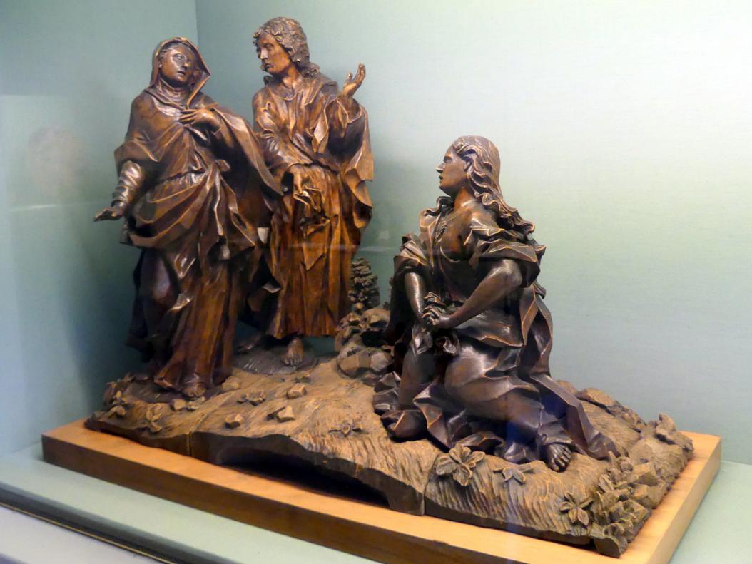 Johann Benedikt Witz (1747–1780), Assistenzfiguren Kreuzigung Christi, Würzburg, Museum für Franken (ehem. Mainfränkisches Museum), Bozzetti-Sammlung, 1756, Bild 2/3