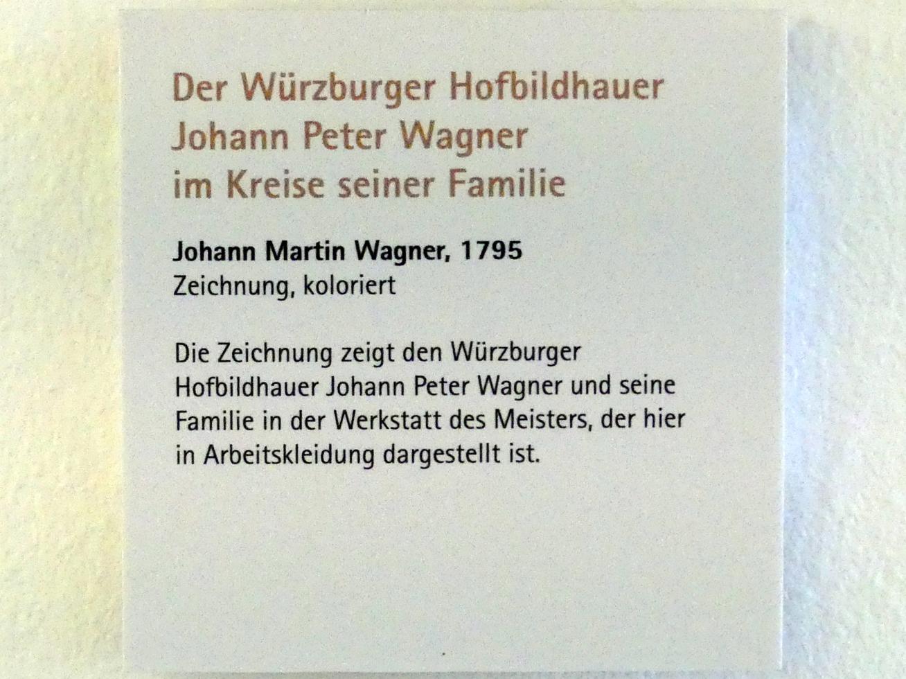 Johann Martin Wagner (1794–1807), Der Würzburger Hofbildhauer Johann Peter Wagner im Kreise seiner Familie, Würzburg, Museum für Franken (ehem. Mainfränkisches Museum), Bozzetti-Sammlung, 1795, Bild 2/2