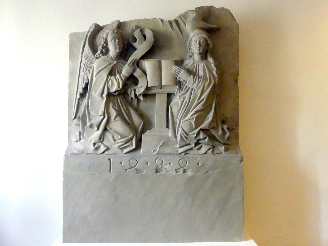 Verkündigung des Engels an Maria, Würzburg, Kurie Rödelsee, jetzt Würzburg, Museum für Franken (ehem. Mainfränkisches Museum), Ritter-Saal, 1484