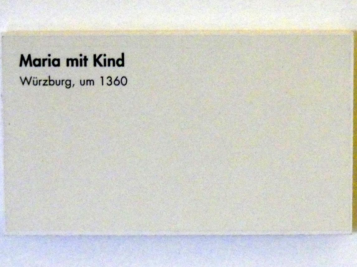 Maria mit Kind, Würzburg, Museum für Franken (ehem. Mainfränkisches Museum), Echterbastei, um 1360, Bild 2/2