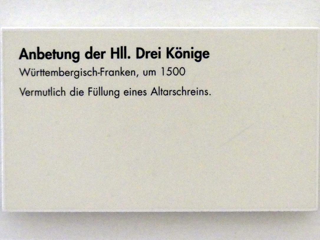 Anbetung der Hll. Drei Könige, Würzburg, Museum für Franken (ehem. Mainfränkisches Museum), Echterbastei, um 1500, Bild 2/2