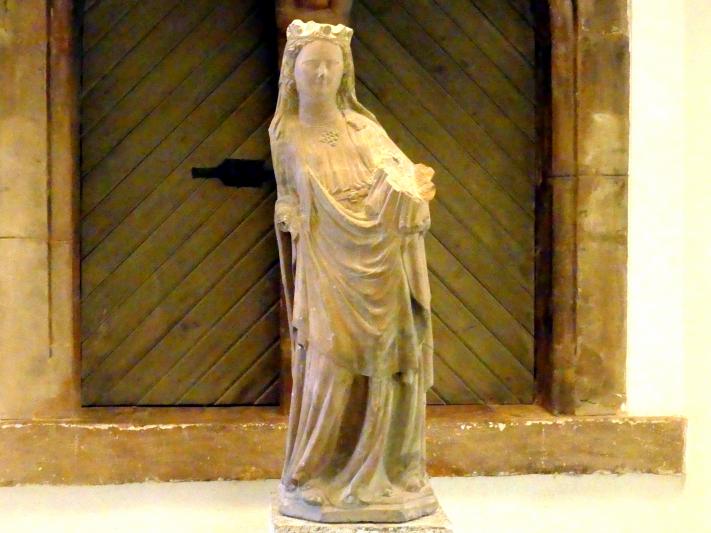 Maria mit Kind, Retzbach (Zellingen), Pfarrkirche St. Laurentius, jetzt Würzburg, Museum für Franken (ehem. Mainfränkisches Museum), Romanischer Raum, um 1380