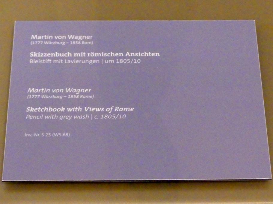 Johann Martin Wagner (1794–1807), Skizzenbuch mit römischen Ansichten, Würzburg, Martin von Wagner-Museum, Eingang, um 1805–1810, Bild 2/2