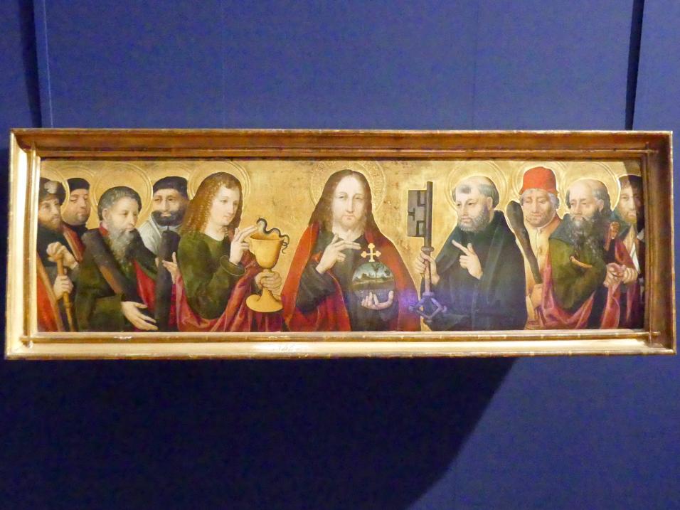 Altarpredella mit Christus und Aposteln, Würzburg, Martin von Wagner-Museum, Saal 1, um 1500, Bild 1/2