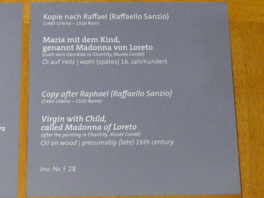 Maria mit dem Kind, genannt Madonna von Loreto, Würzburg, Martin von Wagner-Museum, Saal 2, Ende 16. Jhd., Bild 2/2