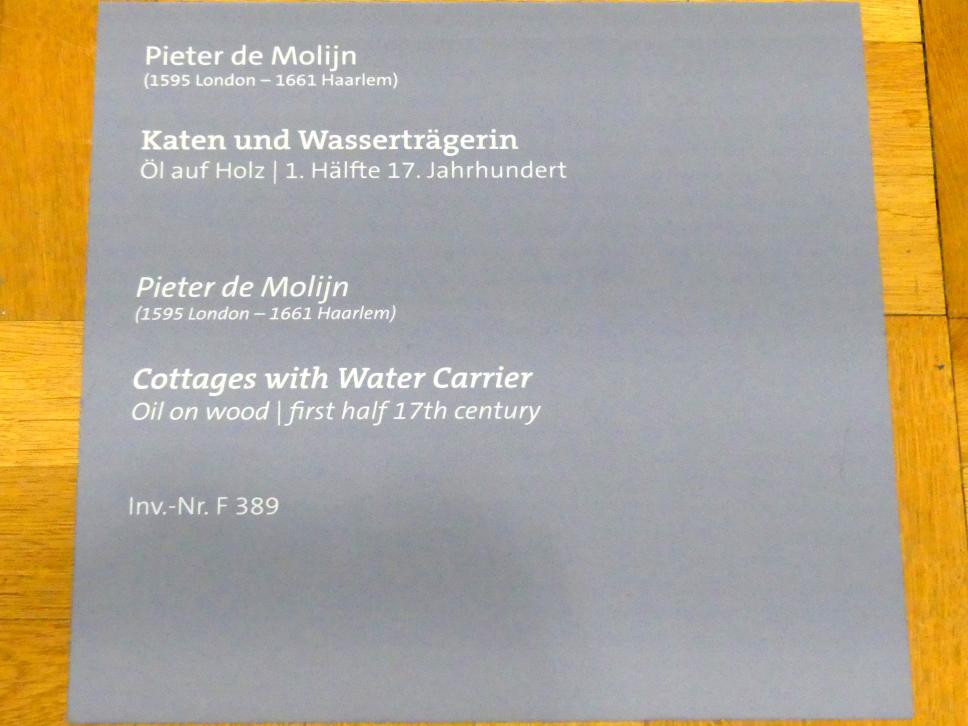 Pieter de Molijn (1625–1639), Katen und Wasserträgerin, Würzburg, Martin von Wagner-Museum, Saal 3, 1. Hälfte 17. Jhd., Bild 2/2