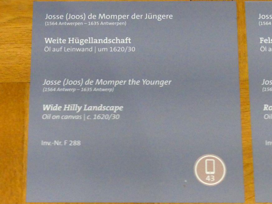 Joos de Momper (1595–1625), Weite Hügellandschaft, Würzburg, Martin von Wagner-Museum, Saal 4, um 1620–1630, Bild 2/2