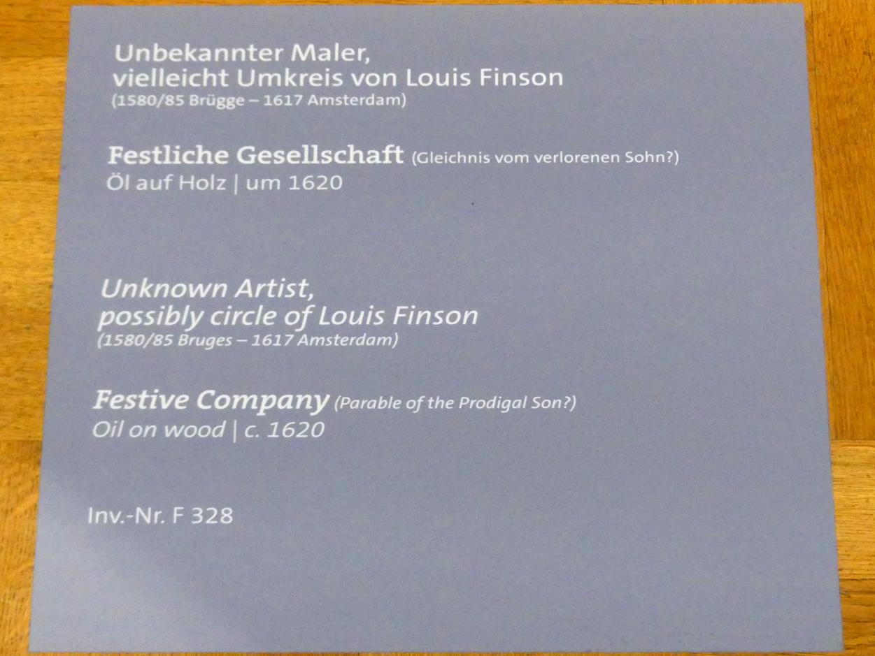 Festliche Gesellschaft, Würzburg, Martin von Wagner-Museum, Saal 4, um 1620, Bild 2/2