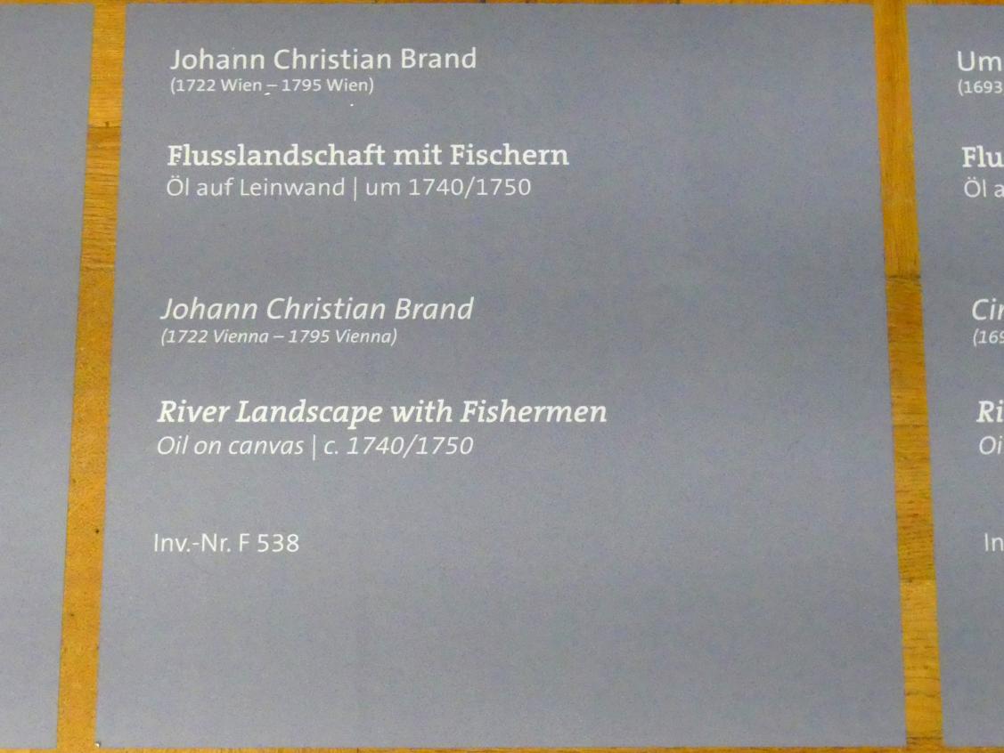 Johann Christian Brand (1745–1776), Flusslandschaft mit Fischern, Würzburg, Martin von Wagner-Museum, Saal 5, um 1740–1750, Bild 2/2