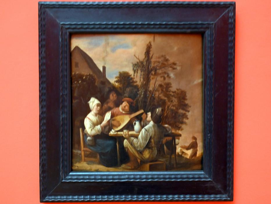 Joos van Craesbeeck (1632–1655), Musizierende Zecher im Freien, Innsbruck, Tiroler Landesmuseum, Ferdinandeum, Saal 2, um 1650, Bild 1/2
