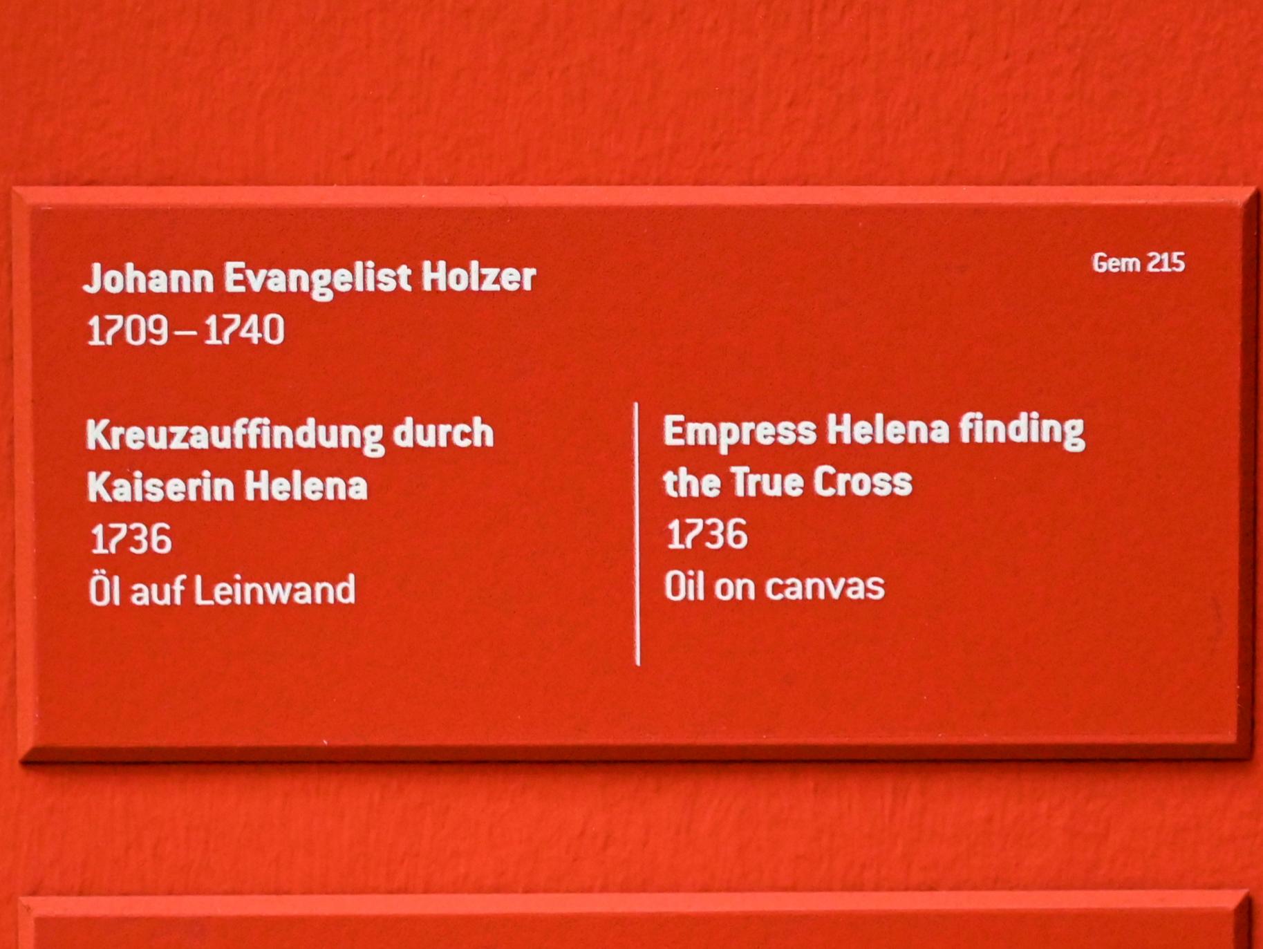 Johann Evangelist Holzer (1727–1739), Kreuzauffindung durch Kaiserin Helena, Innsbruck, Tiroler Landesmuseum, Ferdinandeum, Saal 3, 1736, Bild 2/2