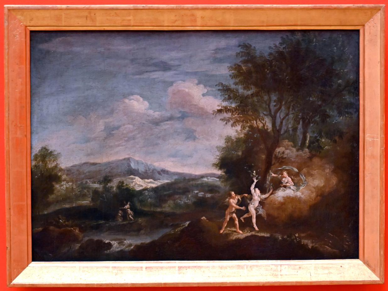 Ignaz Norbert Grasmair: Landschaft mit Apollo und Daphne, 1. Hälfte 18. Jhd.
