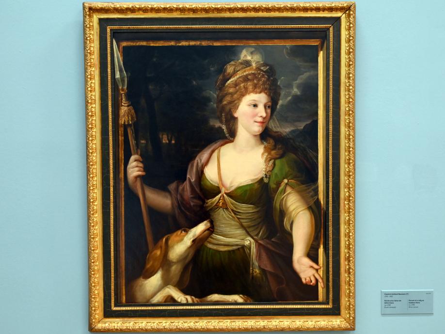 Friedrich Gotthard Naumann: Porträt einer Dame als Göttin Diana, um 1790