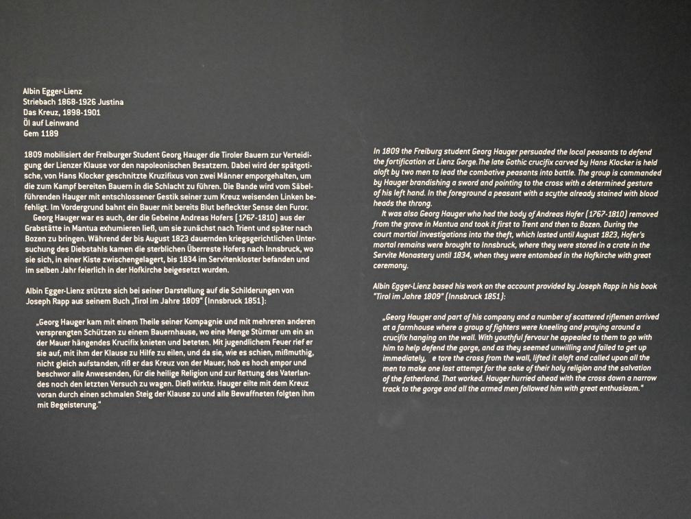 Albin Egger-Lienz (1899–1924), Das Kreuz, Innsbruck, Tiroler Landesmuseum, Ferdinandeum, Moderne 1, 1898–1901, Bild 3/3