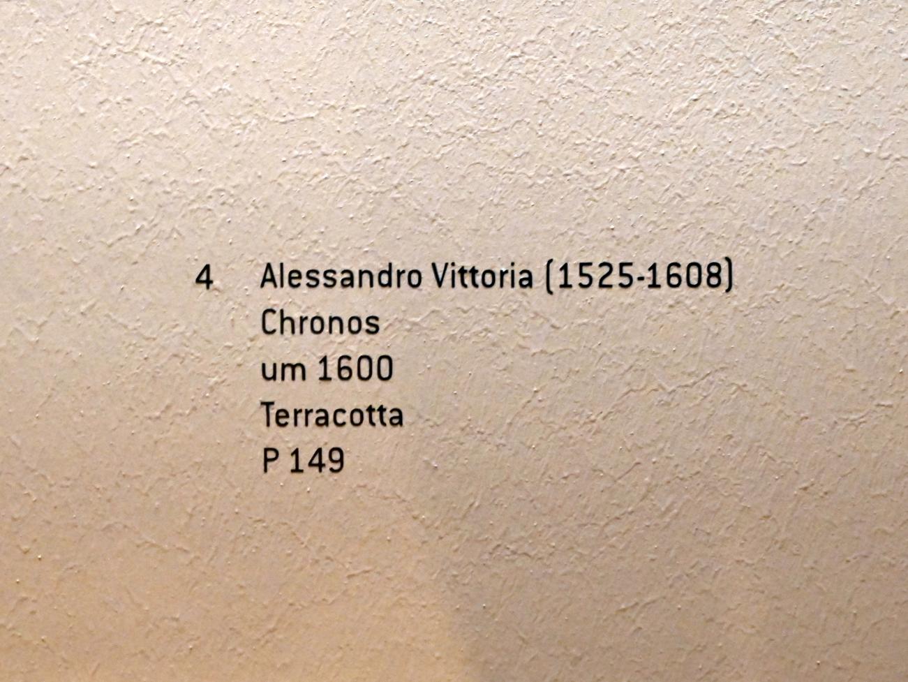 Alessandro Vittoria (1549–1600), Chronos, Innsbruck, Tiroler Landesmuseum, Ferdinandeum, Saal 9, um 1600, Bild 2/2