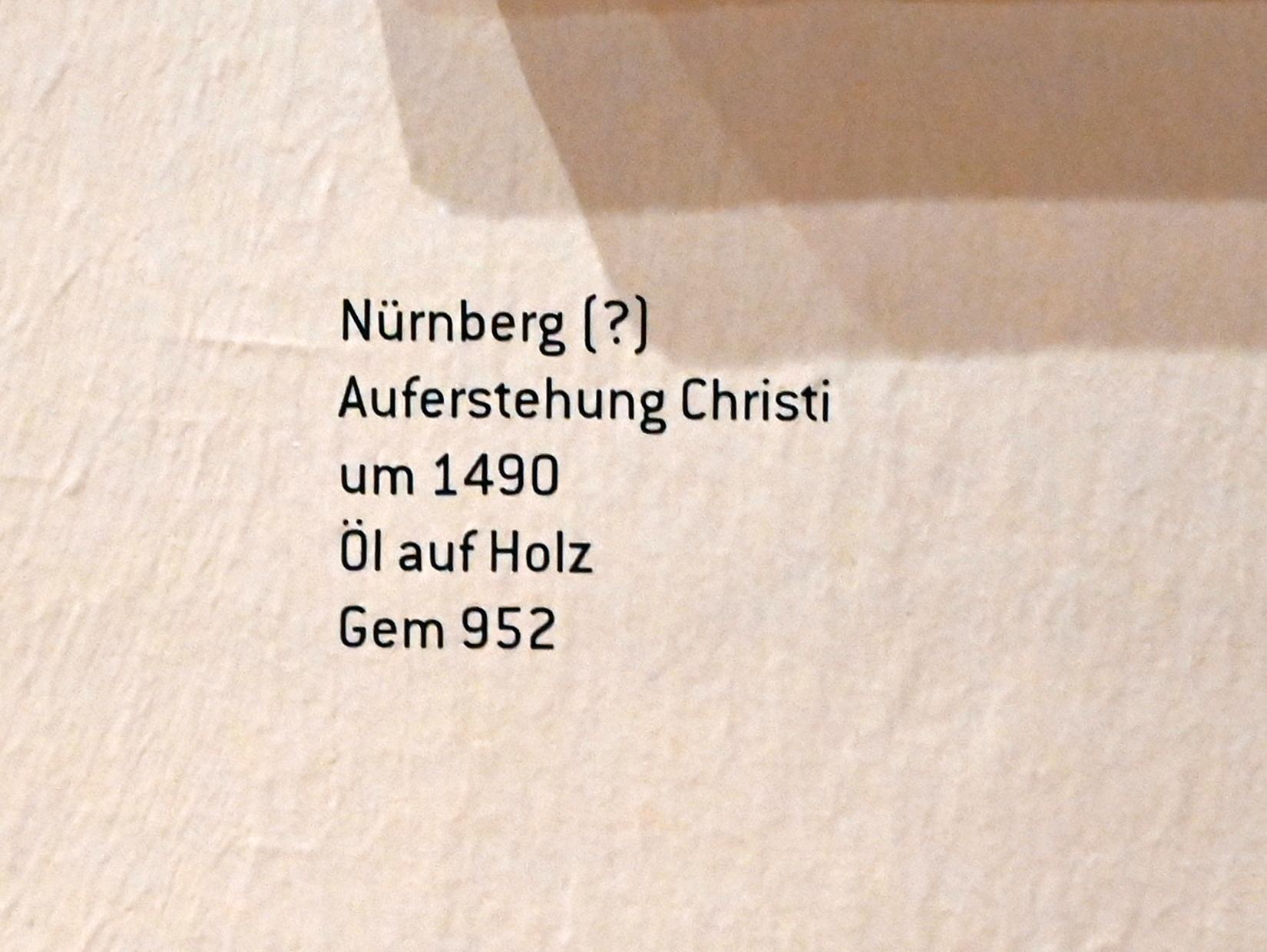 Auferstehung Christi, Innsbruck, Tiroler Landesmuseum, Ferdinandeum, Mittelalter 1, um 1490, Bild 2/2