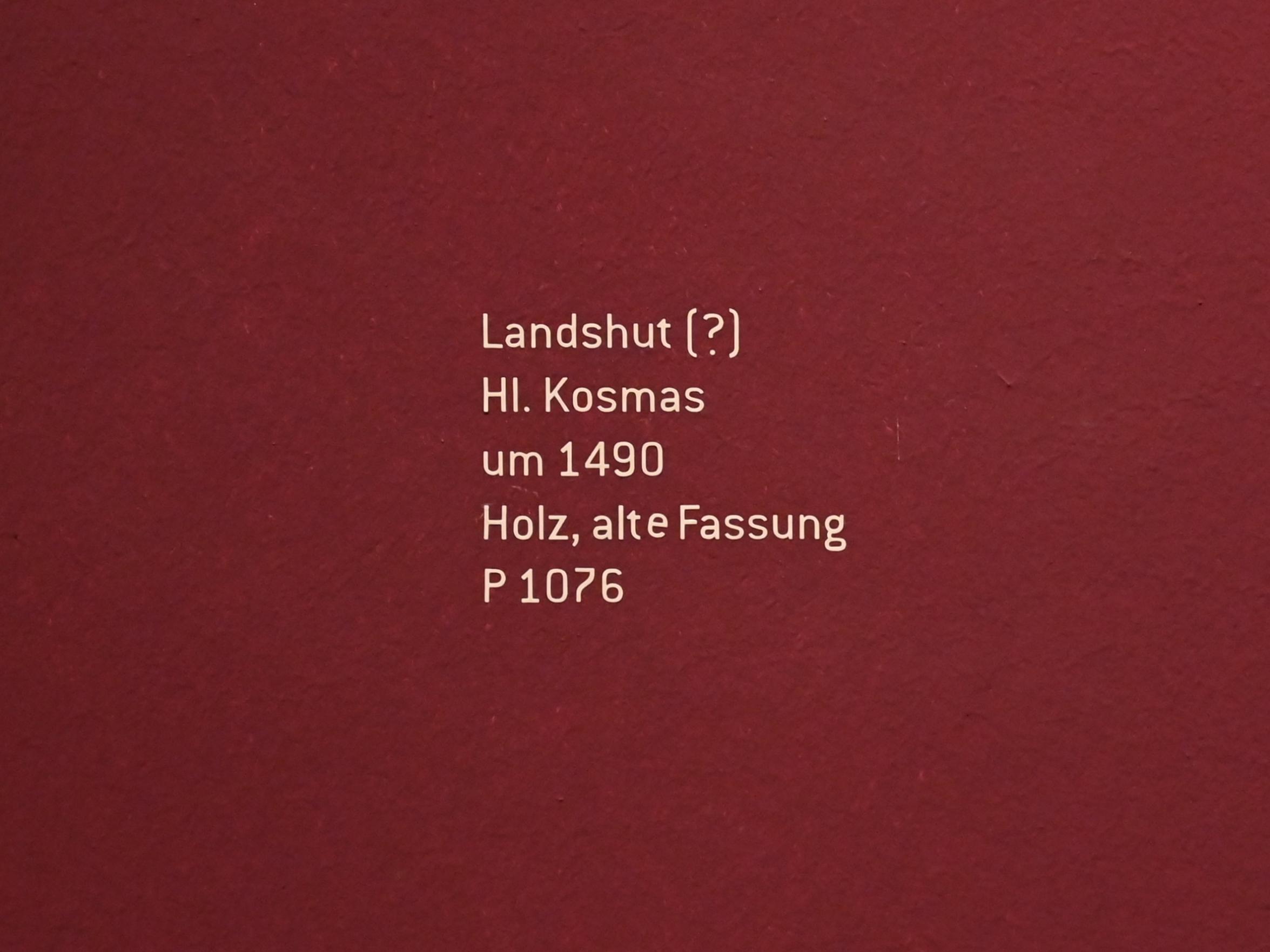 Hl. Kosmas, Innsbruck, Tiroler Landesmuseum, Ferdinandeum, Mittelalter 2, um 1490, Bild 3/3