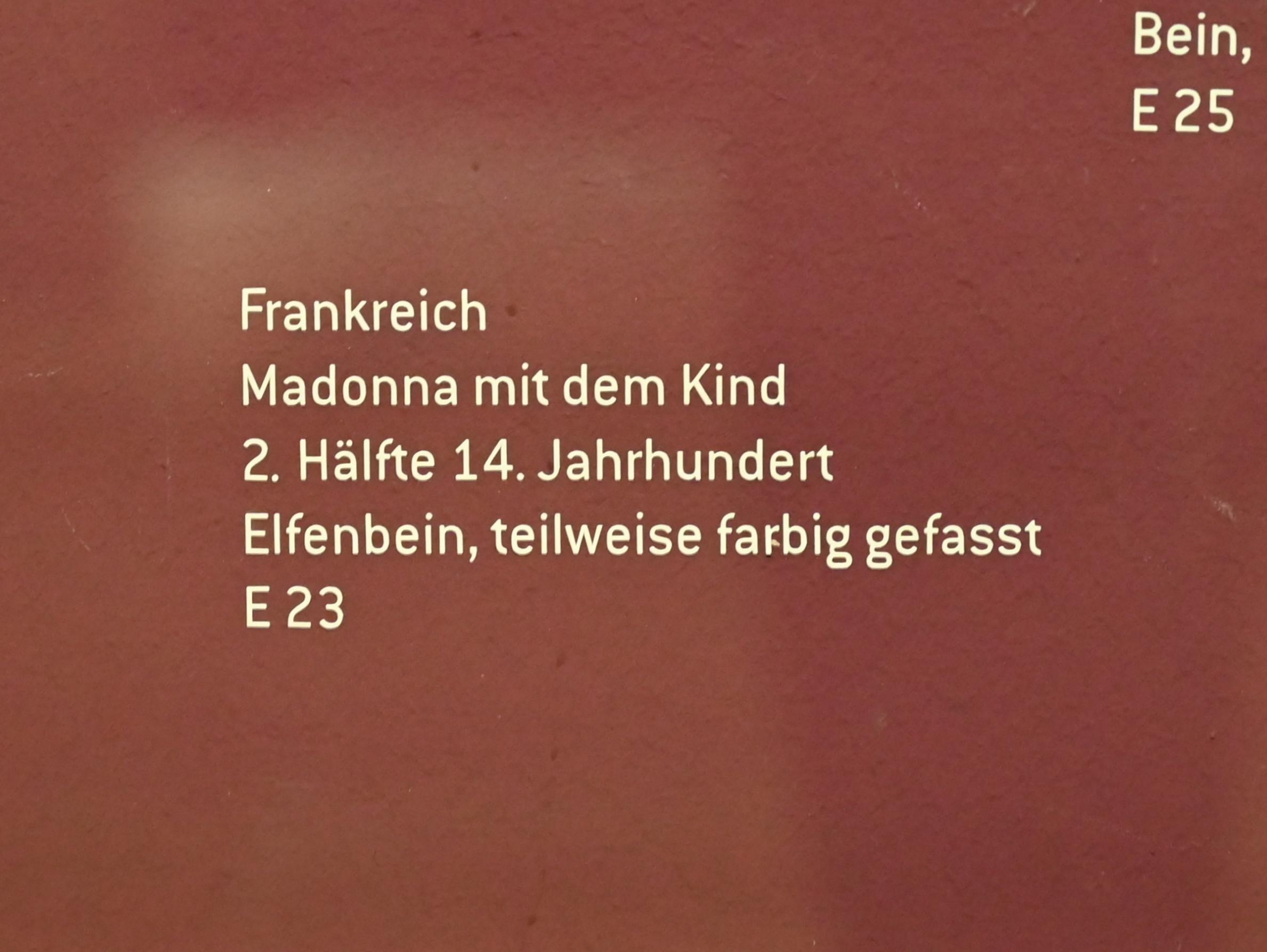 Madonna mit dem Kind, Innsbruck, Tiroler Landesmuseum, Ferdinandeum, Mittelalter 3, 2. Hälfte 14. Jhd., Bild 2/2