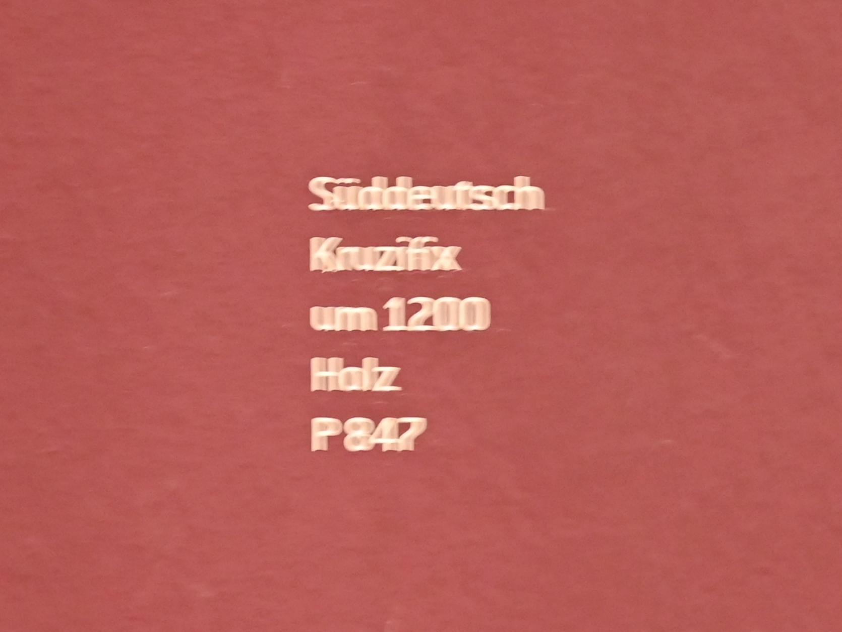 Kruzifix, Innsbruck, Tiroler Landesmuseum, Ferdinandeum, Mittelalter 3, um 1200, Bild 3/3