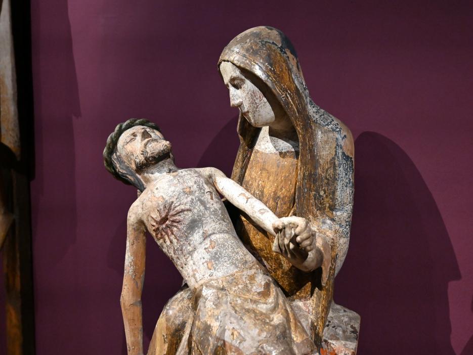 Pietà, Innsbruck, Tiroler Landesmuseum, Ferdinandeum, Mittelalter 3, um 1360–1370, Bild 3/4