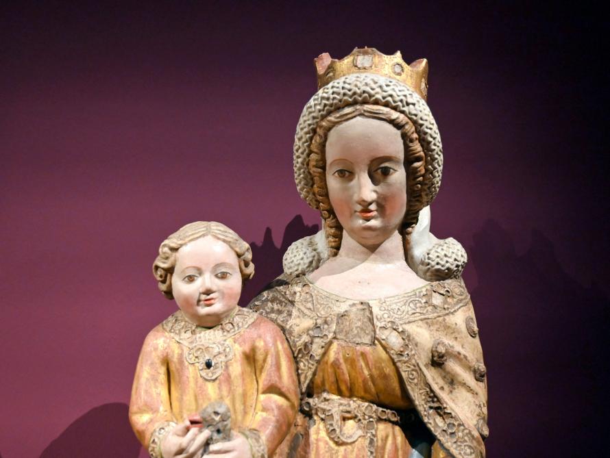 Madonna mit dem Kruseler (Pfonser Madonna), Innsbruck, Tiroler Landesmuseum, Ferdinandeum, Mittelalter 3, um 1380, Bild 3/4