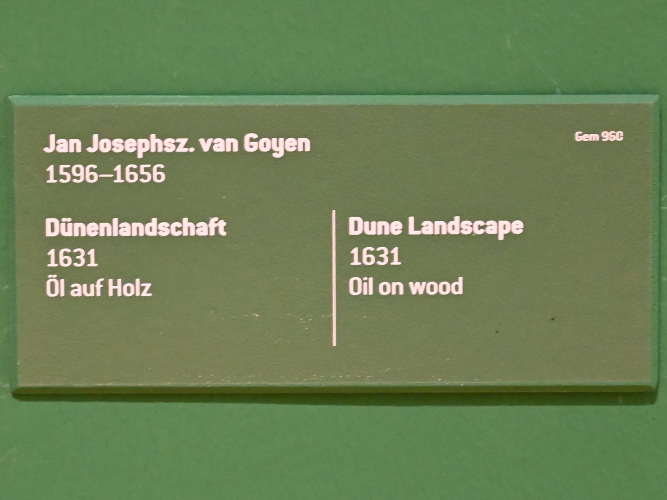 Jan van Goyen (1621–1657), Dünenlandschaft, Innsbruck, Tiroler Landesmuseum, Ferdinandeum, Saal 12, 1631, Bild 2/2