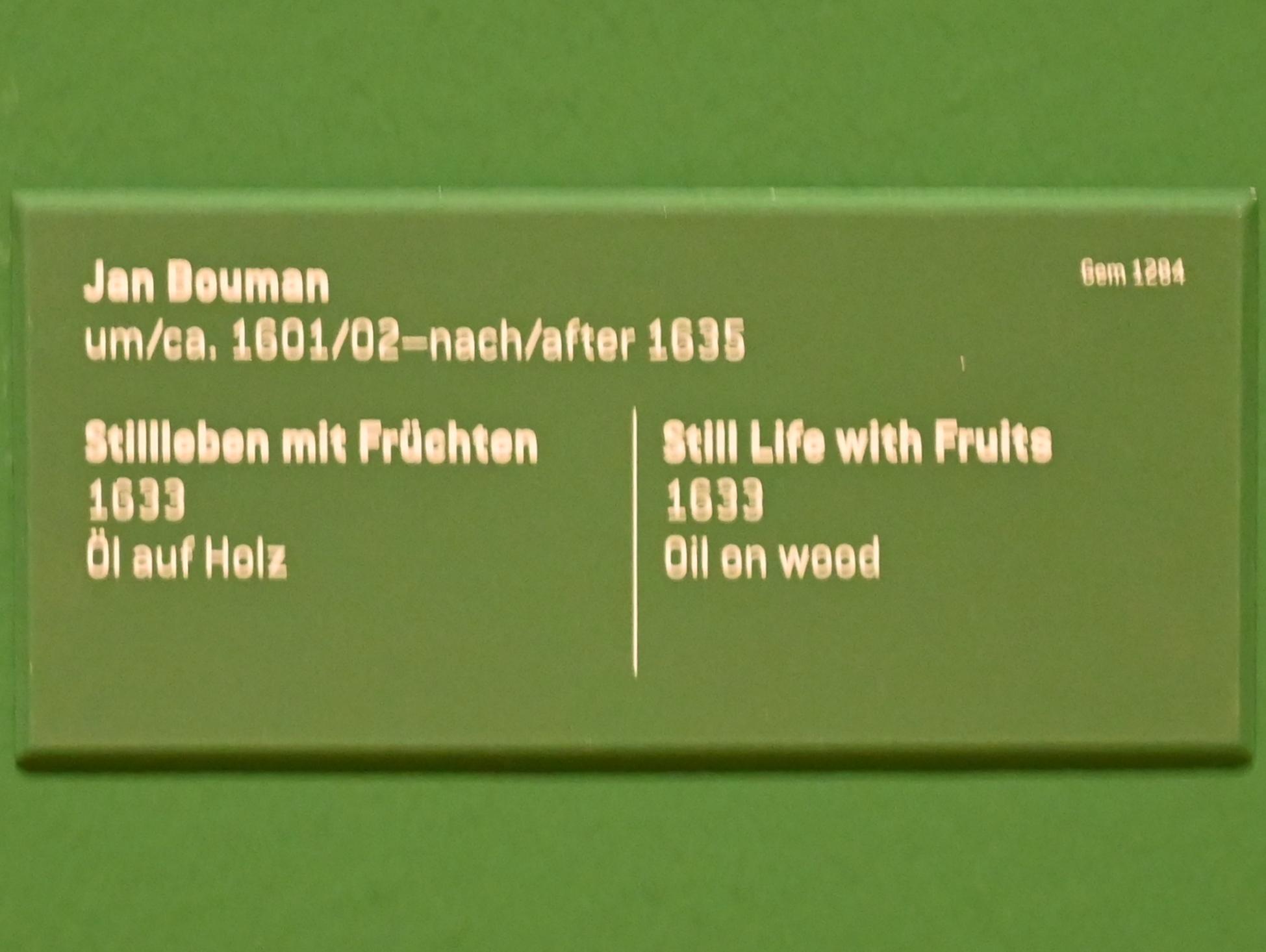 Jan Bouman (1633), Stillleben mit Früchten, Innsbruck, Tiroler Landesmuseum, Ferdinandeum, Saal 13, 1633, Bild 2/2