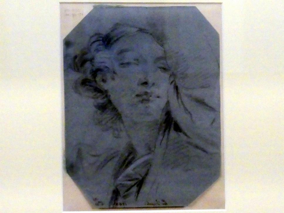 Giovanni Domenico Tiepolo (1743–1765): Kopf einer jungen Frau (Faksimile), 1746–1747