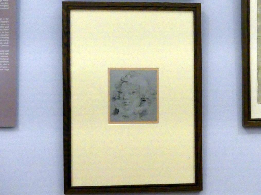 Giovanni Domenico Tiepolo (1743–1785), Kopf eines Jünglings (Faksimile), Würzburg, Martin von Wagner Museum, Ausstellung "Tiepolo und seine Zeit in Würzburg" vom 31.10.2020-15.07.2021, Saal 1, 1746–1747, Bild 2/3