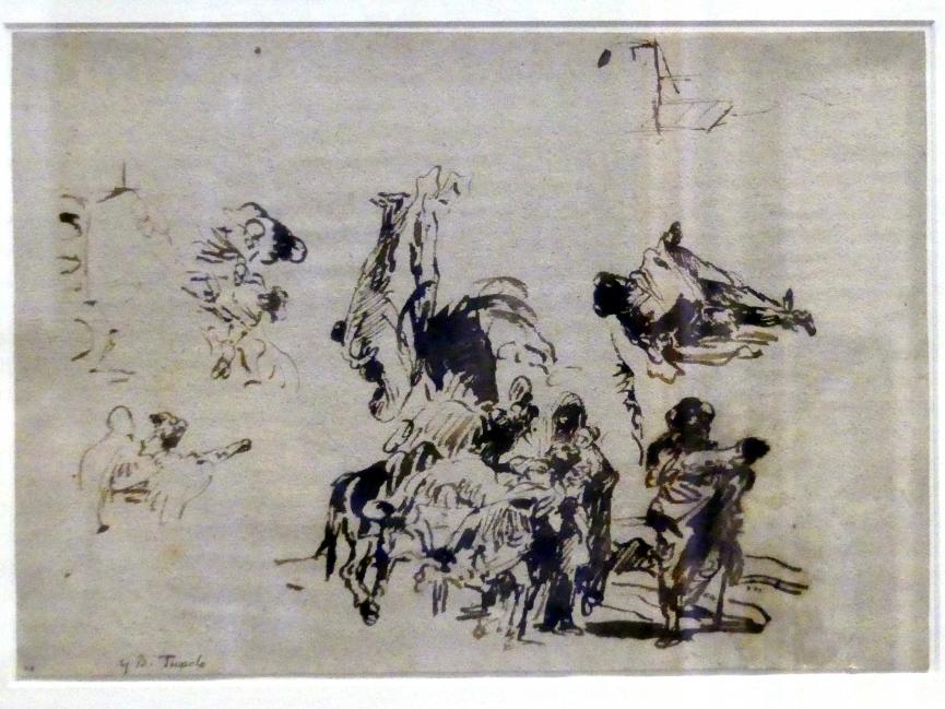 Giovanni Battista Tiepolo (1715–1785), Flucht nach Ägypten, Würzburg, Martin von Wagner Museum, Ausstellung "Tiepolo und seine Zeit in Würzburg" vom 31.10.2020-15.07.2021, Saal 1, um 1750–1753