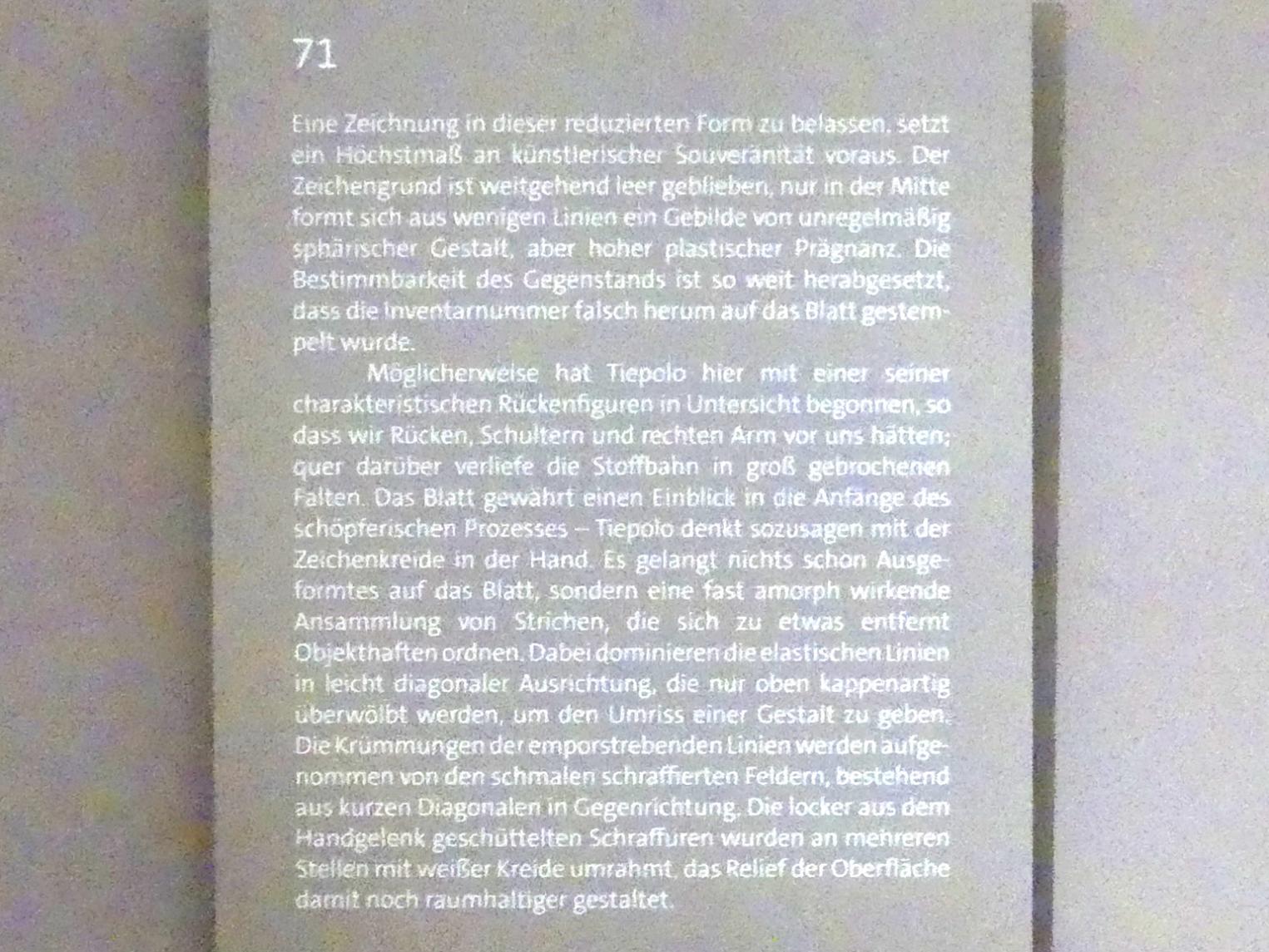 Giovanni Battista Tiepolo (1715–1785), Draperiestudie, Würzburg, Martin von Wagner Museum, Ausstellung "Tiepolo und seine Zeit in Würzburg" vom 31.10.2020-15.07.2021, Saal 1, um 1747–1753, Bild 4/4