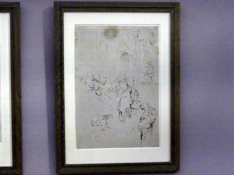 Giovanni Battista Tiepolo (1715–1785), Satyrhermen und Orientalenköpfe, Würzburg, Martin von Wagner Museum, Ausstellung "Tiepolo und seine Zeit in Würzburg" vom 31.10.2020-15.07.2021, Saal 1, 1752–1753, Bild 2/3