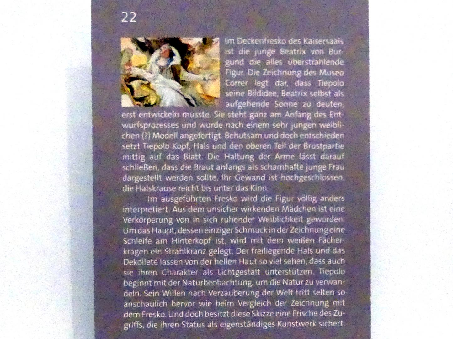 Giovanni Battista Tiepolo (1715–1785), Kopf und Büste einer jungen Frau (Faksimile), Würzburg, Martin von Wagner Museum, Ausstellung "Tiepolo und seine Zeit in Würzburg" vom 31.10.2020-15.07.2021, Saal 2, 1751–1752, Bild 4/4