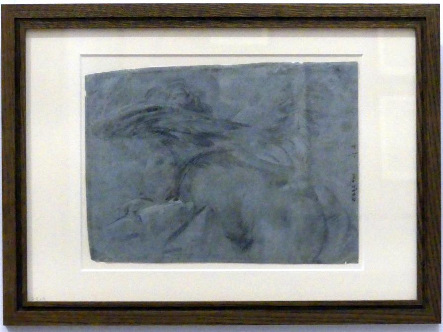 Giovanni Domenico Tiepolo (1743–1785), Rückenfigur eines nackten Putto, Würzburg, Martin von Wagner Museum, Ausstellung "Tiepolo und seine Zeit in Würzburg" vom 31.10.2020-15.07.2021, Saal 2, 1743, Bild 2/3