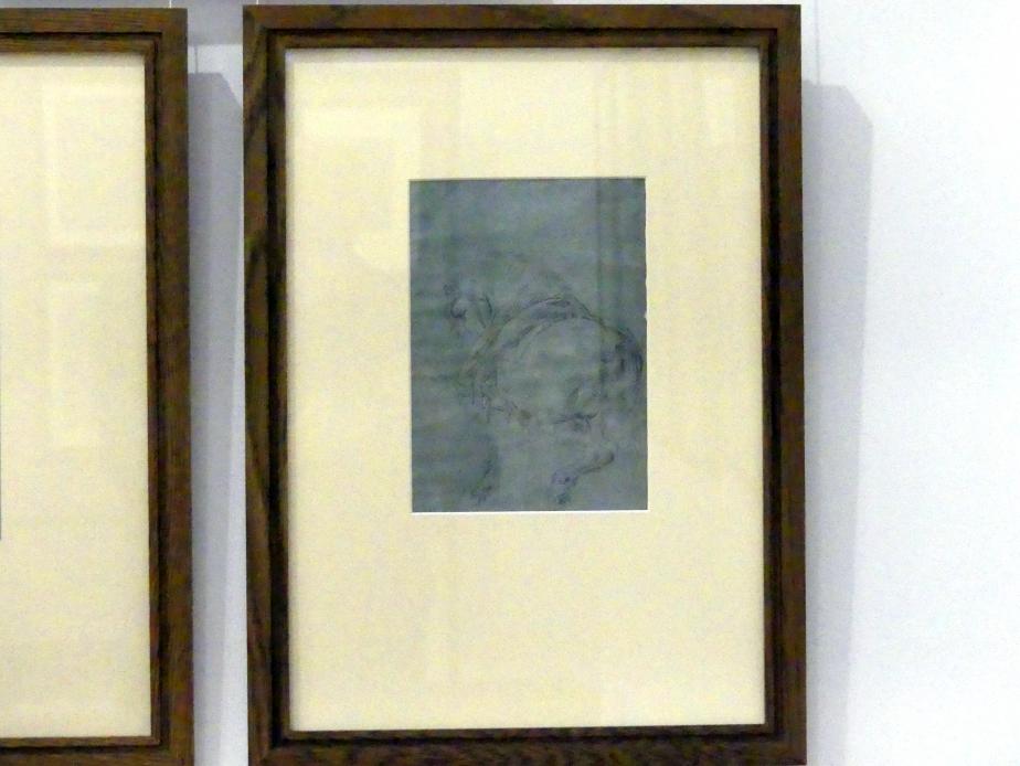 Giovanni Domenico Tiepolo (1743–1785), Pferd in Rückenansicht, Würzburg, Martin von Wagner Museum, Ausstellung "Tiepolo und seine Zeit in Würzburg" vom 31.10.2020-15.07.2021, Saal 2, um 1746–1747, Bild 2/3