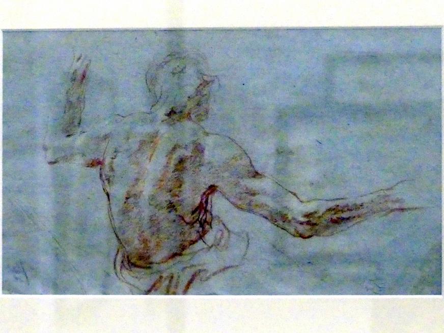 Giovanni Domenico Tiepolo (1743–1765): Rückenakt eines Mannes mit ausgebreiteten Armen, um 1747–1753