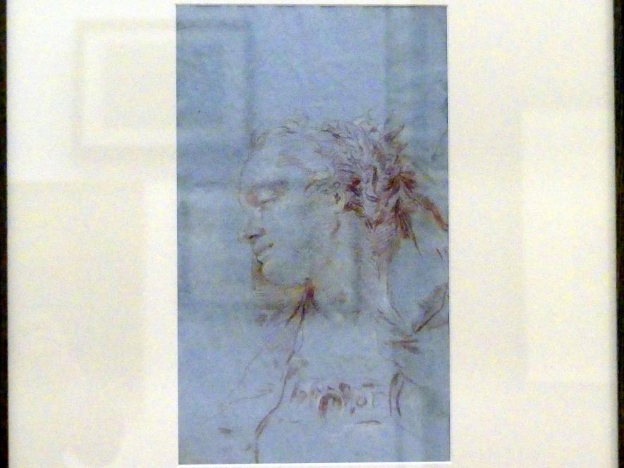 Giovanni Domenico Tiepolo (1743–1765): Kopf und Brust einer jungen Frau, um 1749–1750