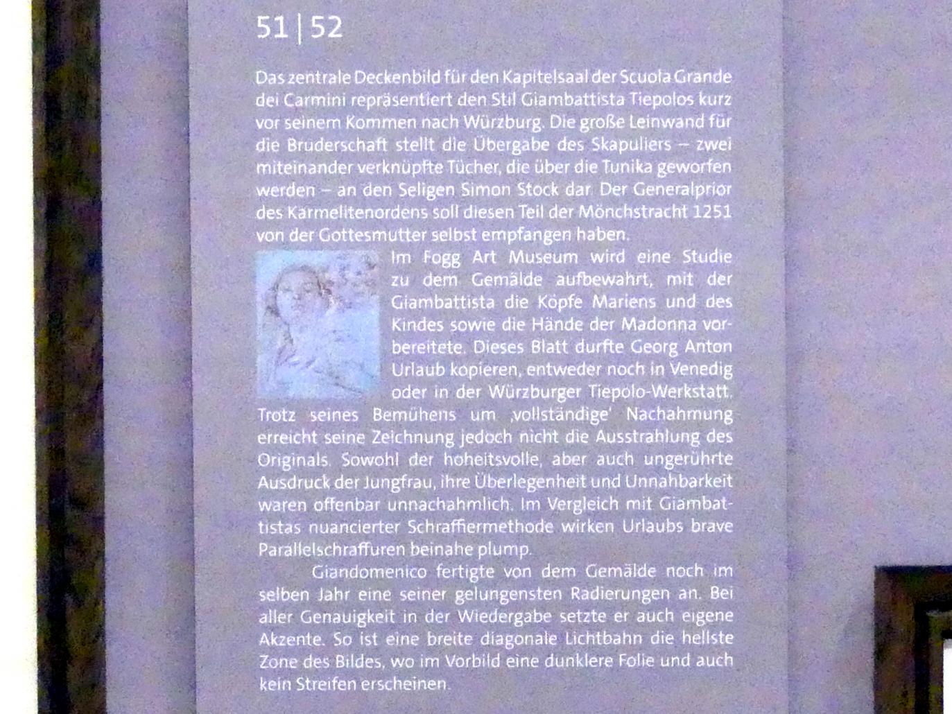 Georg Anton Urlaub (1735–1758), Köpfe der Jungfrau Maria und des Jesuskindes, Würzburg, Martin von Wagner Museum, Ausstellung "Tiepolo und seine Zeit in Würzburg" vom 31.10.2020-15.07.2021, Saal 2, um 1749–1753, Bild 4/4