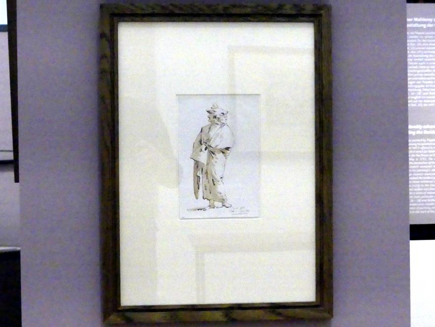 Lorenzo Baldissera Tiepolo (1752–1757), Stehender Orientale mit Bart, Würzburg, Martin von Wagner Museum, Ausstellung "Tiepolo und seine Zeit in Würzburg" vom 31.10.2020-15.07.2021, Saal 2, um 1751–1753, Bild 2/3