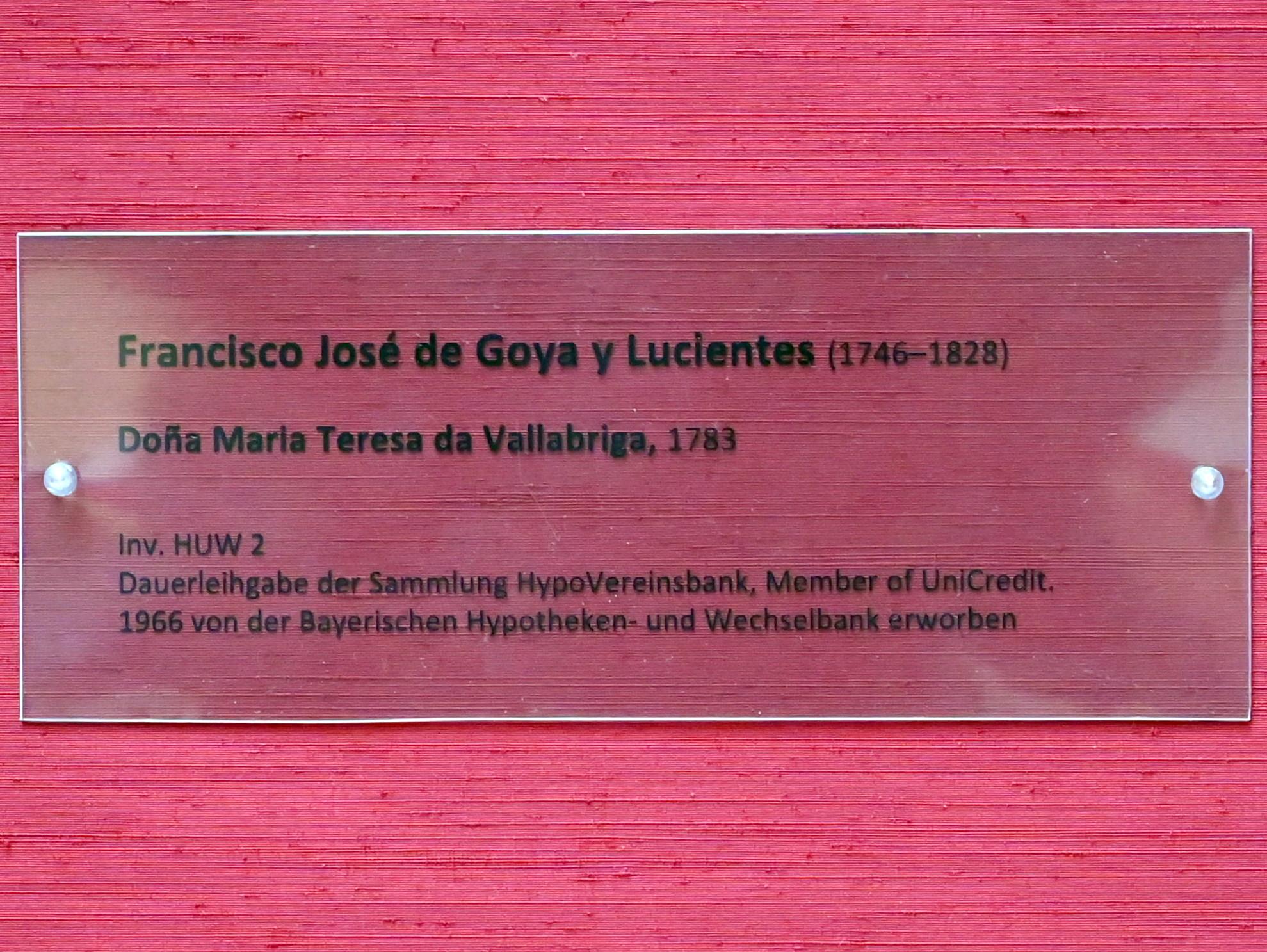 Francisco de Goya (Francisco José de Goya y Lucientes) (1779–1820), Doña Maria Teresa da Vallabriga, München, Alte Pinakothek, Obergeschoss Saal XII, 1783, Bild 2/2