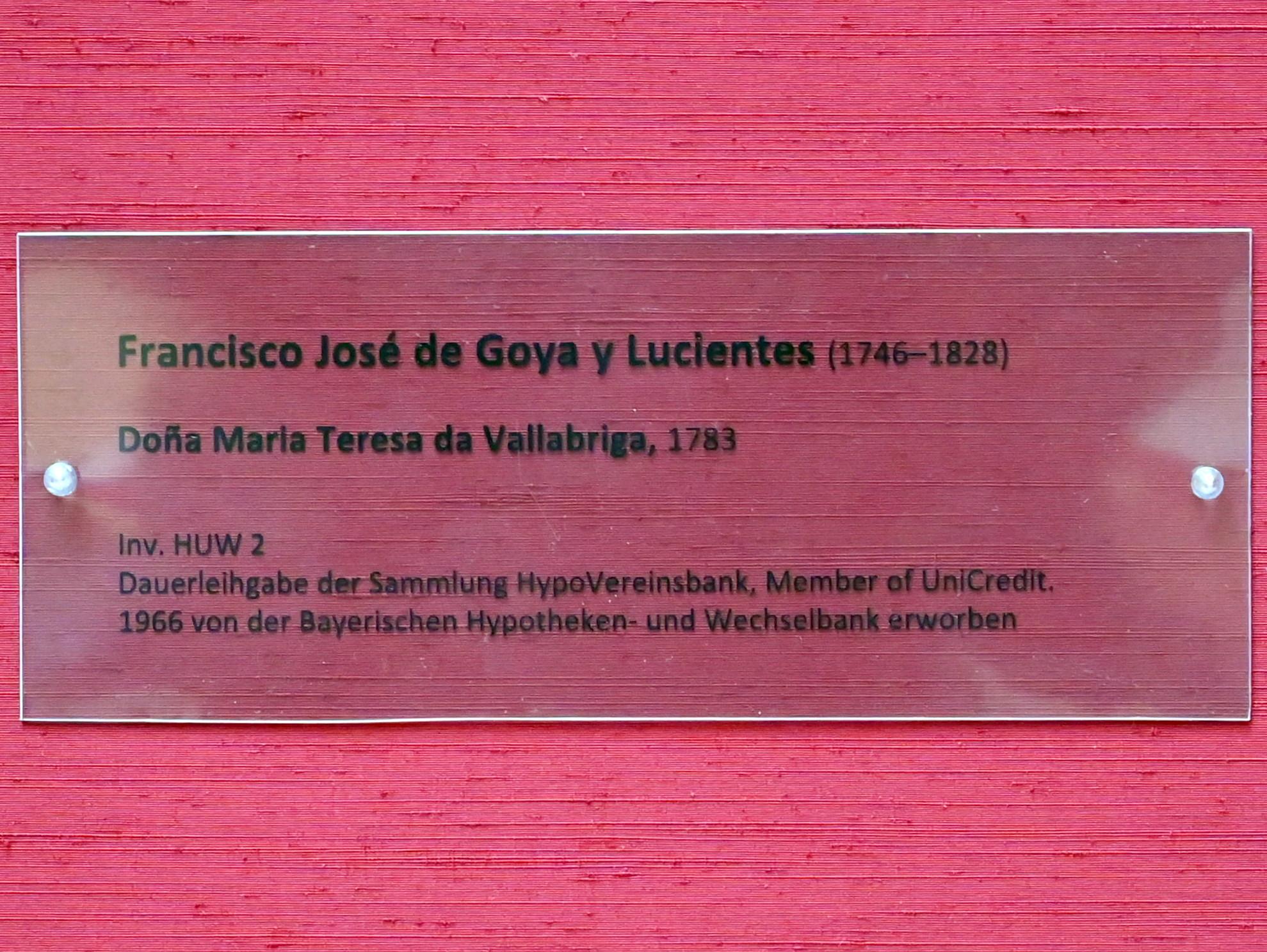 Francisco de Goya (Francisco José de Goya y Lucientes) (1779–1820), Doña Maria Teresa da Vallabriga, München, Alte Pinakothek, Obergeschoss Saal XII, 1783, Bild 2/2