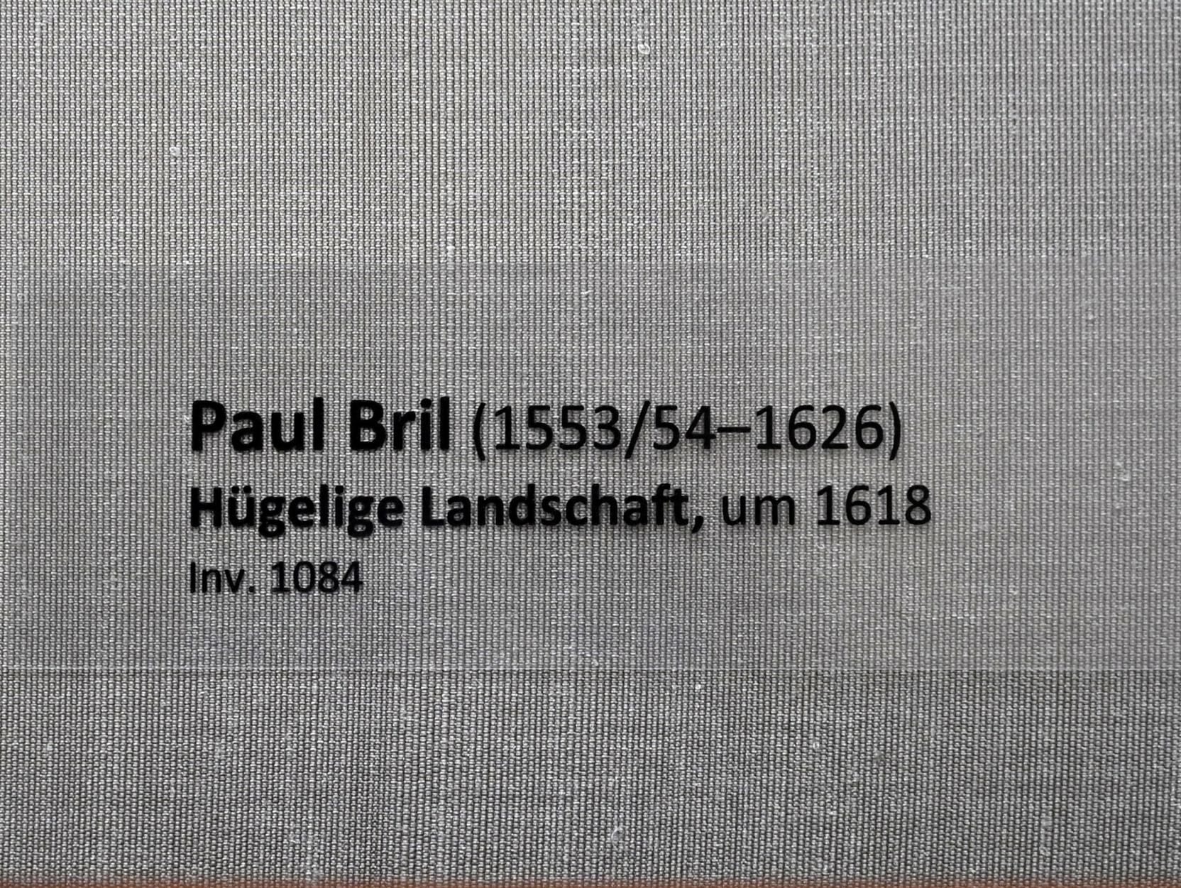 Paul Bril (1592–1624), Hügelige Landschaft, München, Alte Pinakothek, Obergeschoss Kabinett 9, um 1618, Bild 2/2