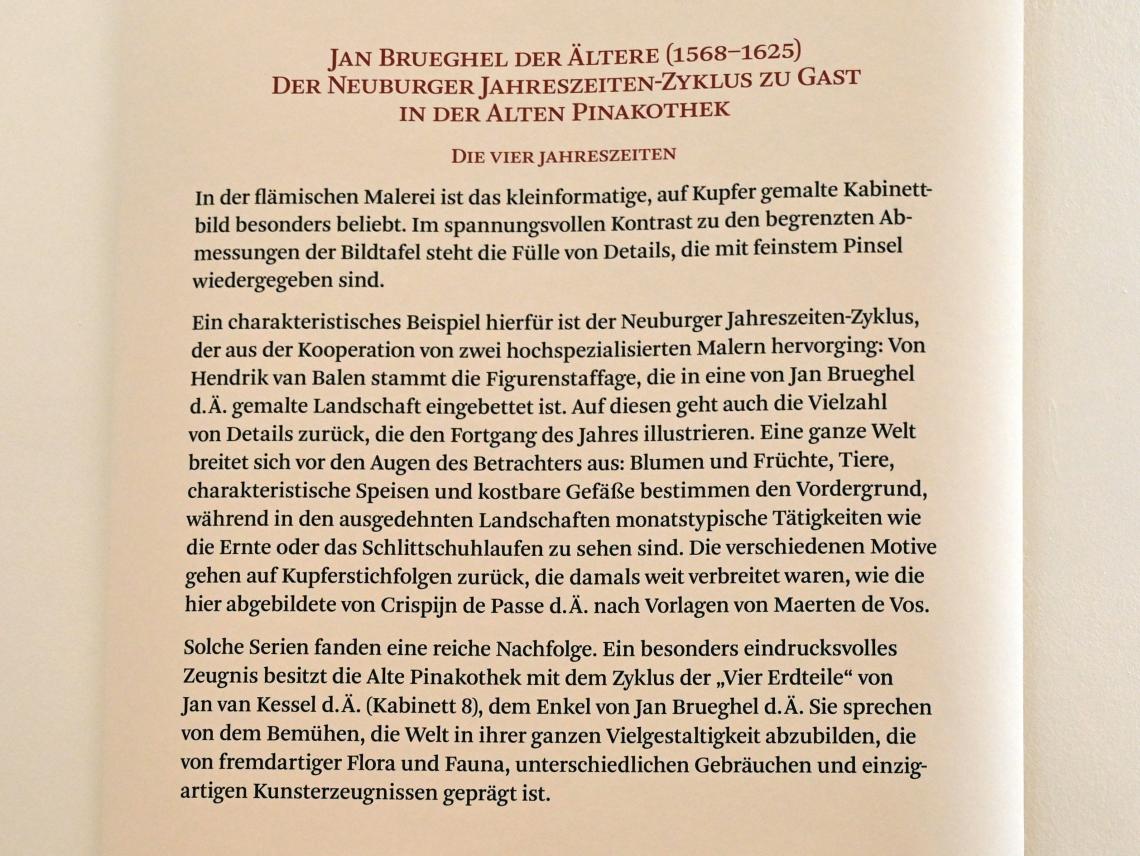 Jan Brueghel der Ältere (Samtbrueghel, Blumenbrueghel) (1593–1621), Die vier Jahreszeiten: Frühling, München, Alte Pinakothek, Obergeschoss Kabinett 7, um 1616, Bild 3/3