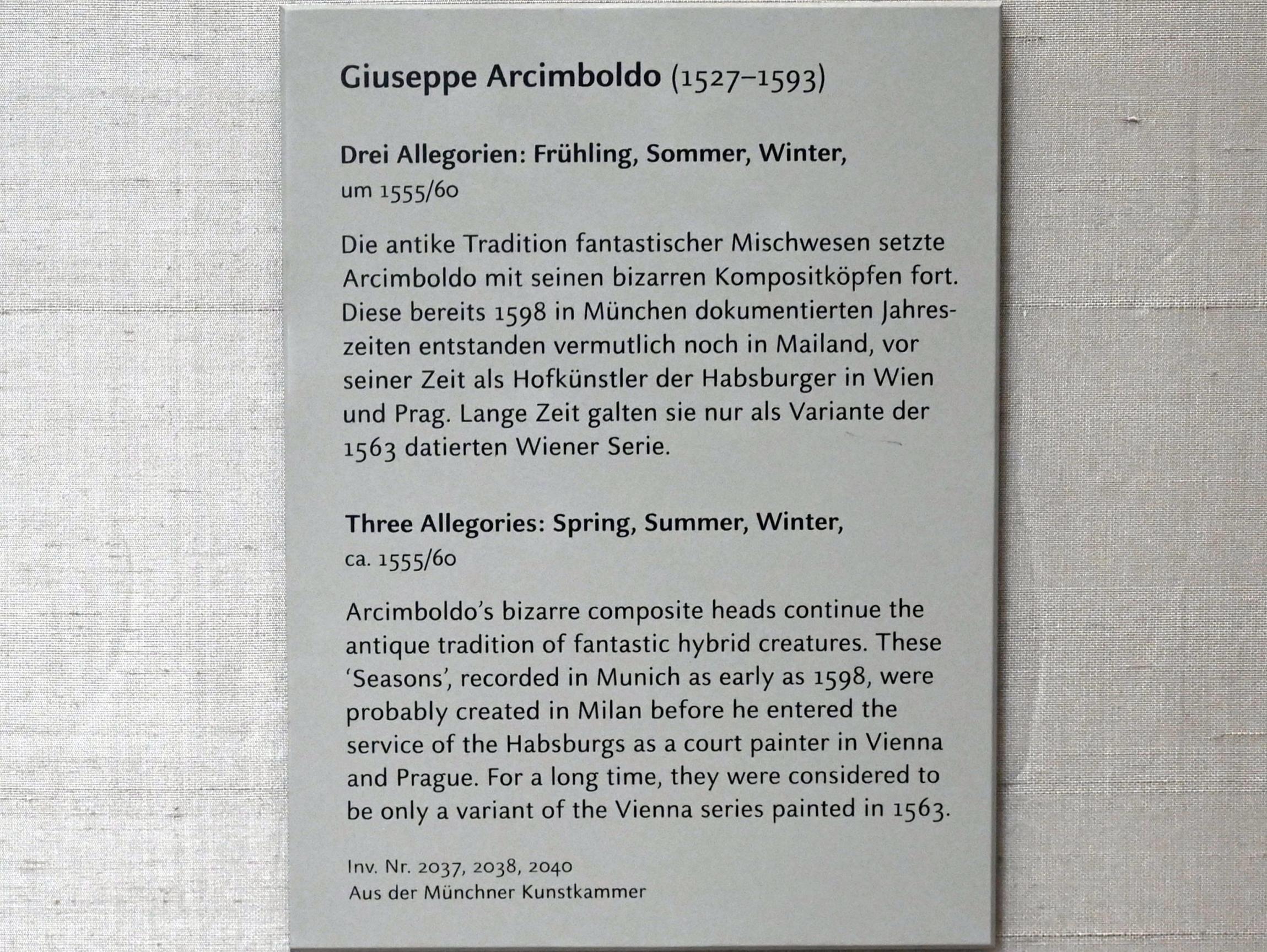 Giuseppe Arcimboldo (1550–1573), Allegorie: Frühling, München, Alte Pinakothek, Obergeschoss Kabinett 6, um 1555–1560, Bild 2/2