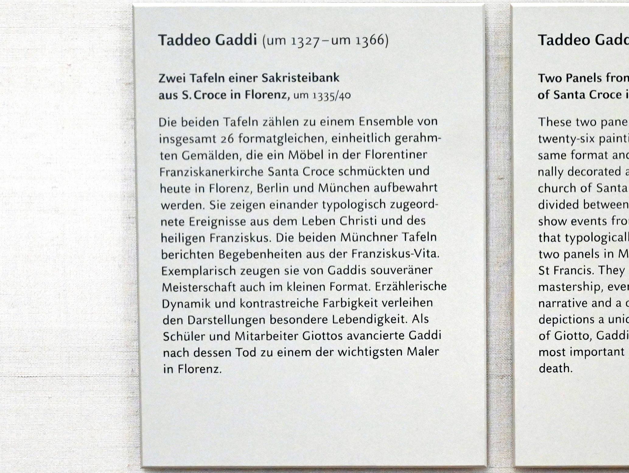 Taddeo Gaddi (1334–1345), Der Tod des Edlen von Celano, Florenz, Franziskanerkirche Santa Croce, jetzt München, Alte Pinakothek, Obergeschoss Kabinett 1, um 1335–1340, Bild 3/3