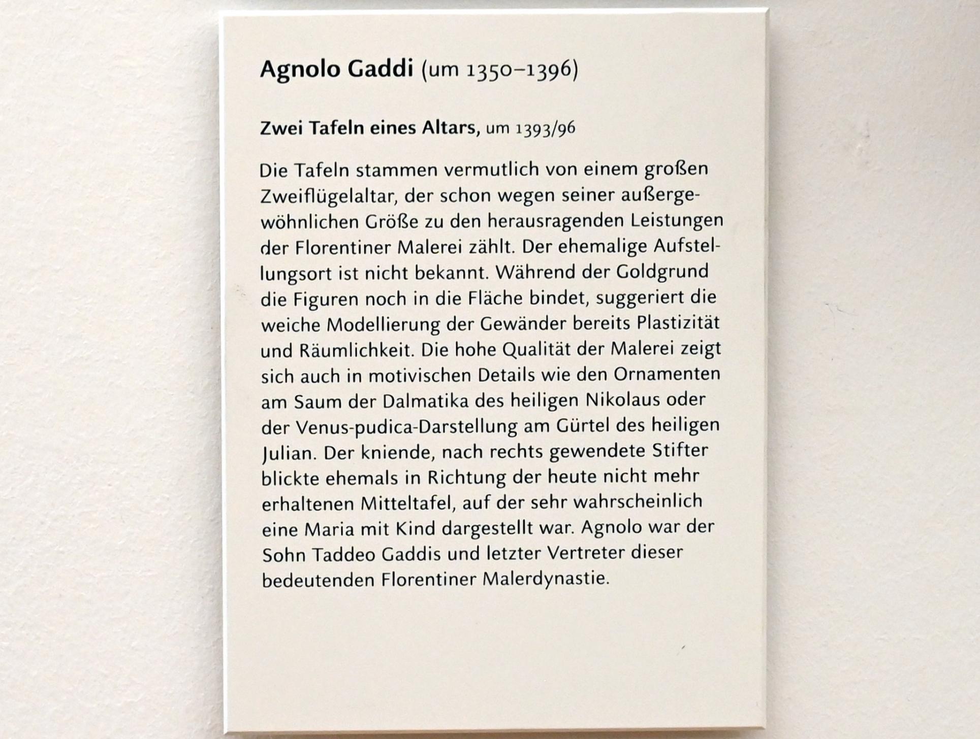 Agnolo Gaddi (1388–1394), Hl. Julian, München, Alte Pinakothek, Obergeschoss Kabinett 1, um 1393–1396, Bild 4/4