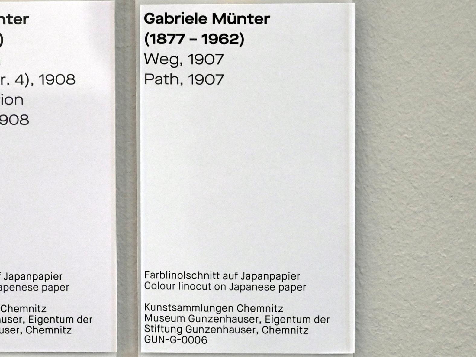 Gabriele Münter (1903–1954), Weg, Chemnitz, Museum Gunzenhauser, Saal 3.4, 1907, Bild 3/3