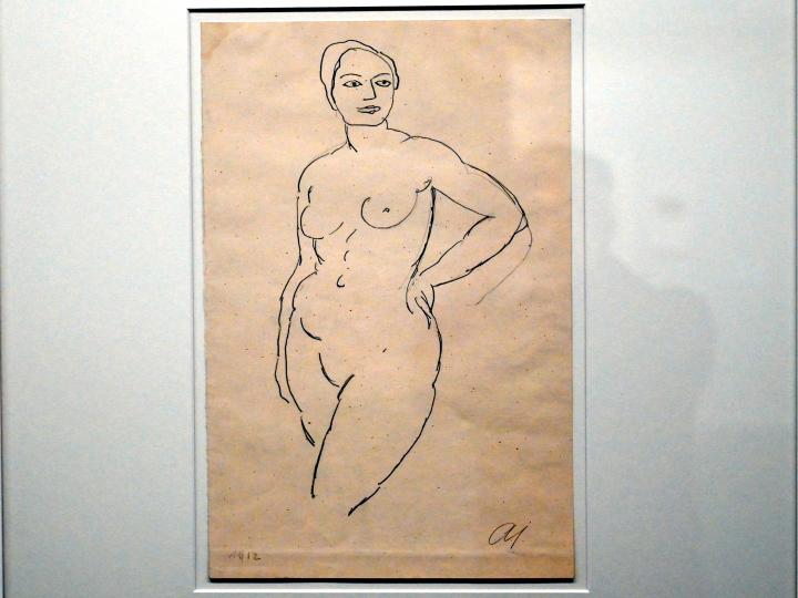 Alexej von Jawlensky (1893–1938), Stehende mit Hand an der Hüfte, Chemnitz, Museum Gunzenhauser, Saal 3.8 - Alexej von Jawlensky, 1912, Bild 2/3