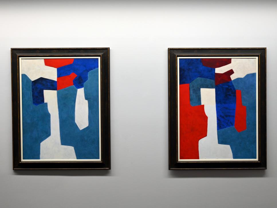 Serge Poliakoff (1936–1968), Triptychon, Chemnitz, Museum Gunzenhauser, Saal 2.1 - Serge Poliakoff, 1967, Bild 1/4